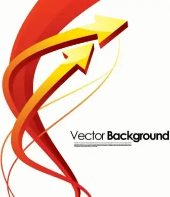 cool threedimensional red arrow vector
