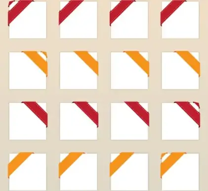corner ribbon set