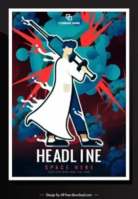 corona epidemic poster doctor weapon viruses sketch