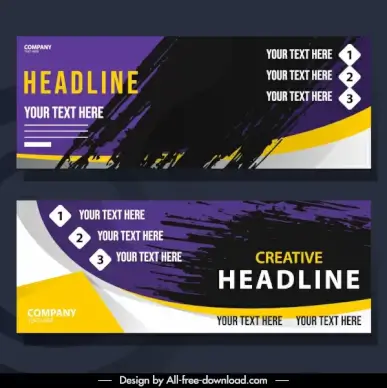 corporate banner colorful abstract grunge inks decor