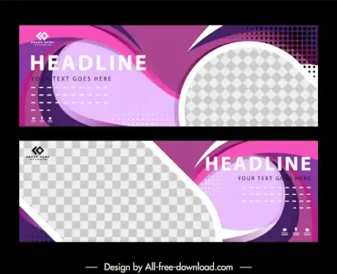 corporate banner templates modern dynamic checkered abstract