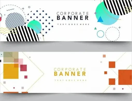 corporate banner templates modern geometric design
