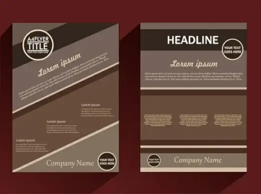 corporate brochure design with dark classical background