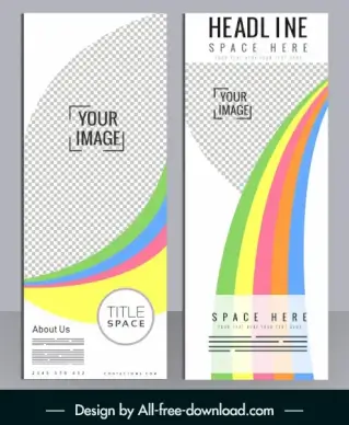 corporate brochure template modern checkered colorful lines decor