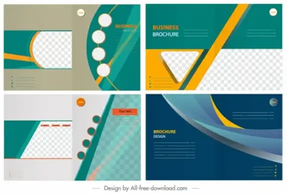 corporate brochure templates colorful modern dynamic geometric decor