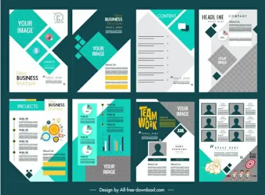 corporate brochure templates colorful modern layout
