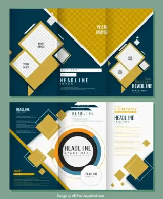 corporate brochure templates modern trifold design abstract decor