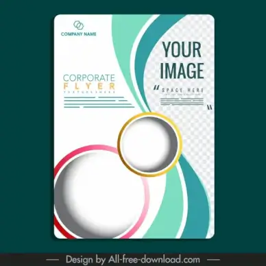 corporate flyer template modern abstract flat motion design