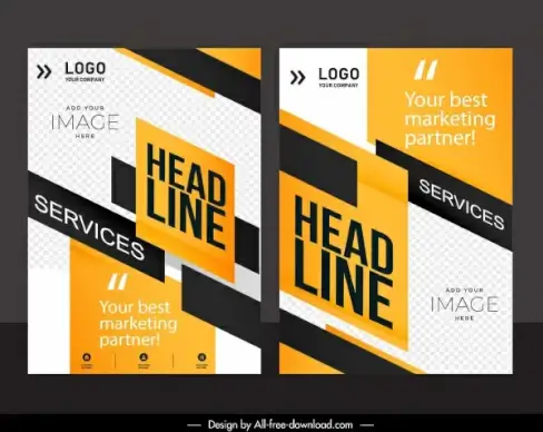 corporate flyer template modern colorful decor