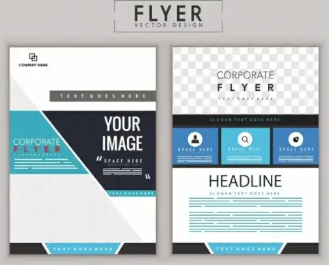 corporate flyer template modern flat decoration
