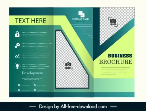 corporate leaflet template modern trifold decor