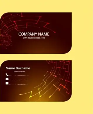 corporate name card design technological symbol decoration background