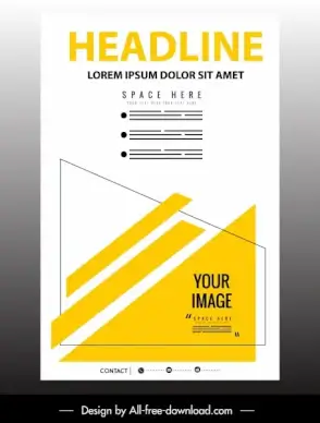 corporate poster modern bright flat geometric decor