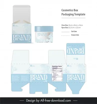 cosmetics package template elegant floral decor