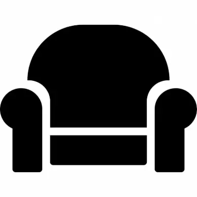 couch sign icon flat silhouette symmetry sketch