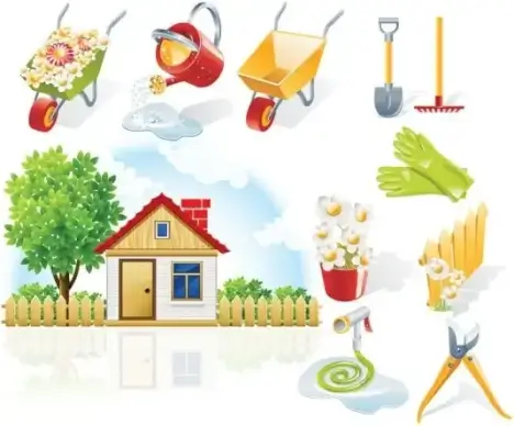 courtyard element vector