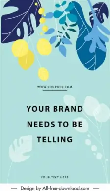 cover background template elegant leaves decor classic design