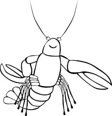Crawfish (b And W) clip art