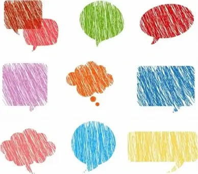 Crayon Word Bubbles
