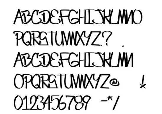 Craze One's first font