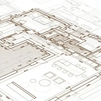 creative architectural blueprint background vector