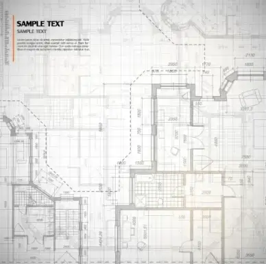 creative architectural blueprint background vector
