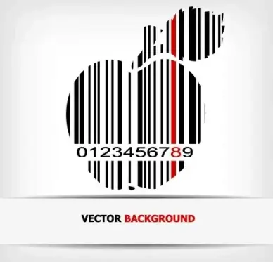 creative barcode background vector set