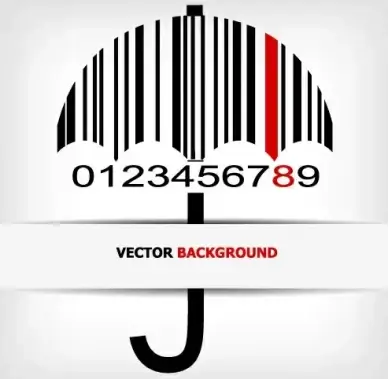 creative barcode background vector set