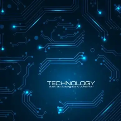 creative circuit board concept background vector