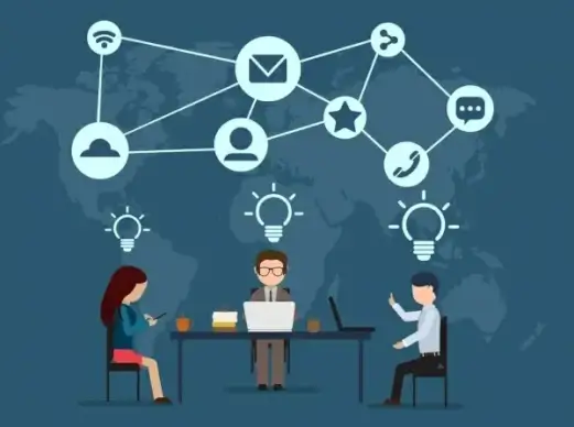 creative idea concept team working business icons design