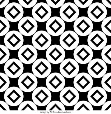 creative pattern black white isolated circle square shapes repeating 