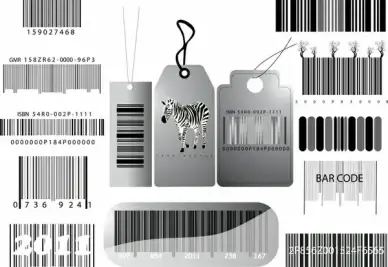 sale tag template modern barcode decor