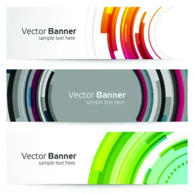 creative website headers banner vector set
