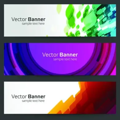 creative website headers banner vector set