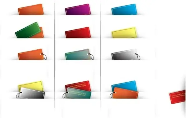 crevice tag colored vector