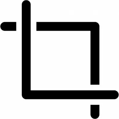 crop alt sign template flat silhouette squared lines shape