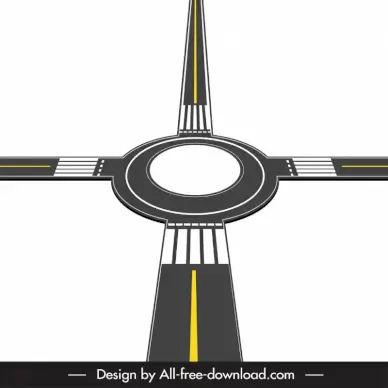 cross road template flat modern design 