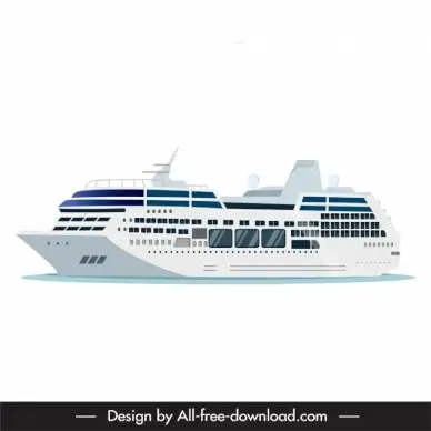 cruise ship icon modern design