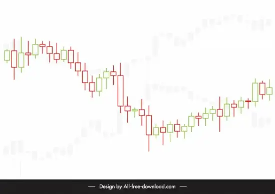 currency exchange trading backdrop fluctuating candlestick chart illustration