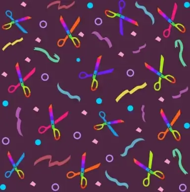 cut pieces background colorful repeating icons