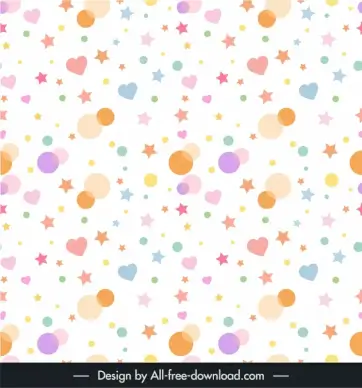 cute background template colorful bokeh stars round shapes