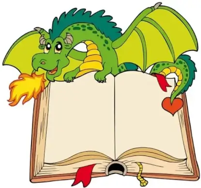 cute cartoon dragon 04 vector