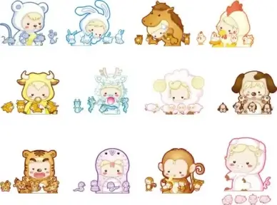 cute cartoon lunar vector graphic