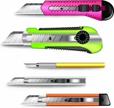 Cutter icons set