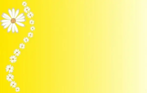 daisies on yellow background