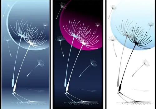 dandelion banner vector graphic