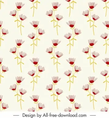 dandelion floras pattern repeating handdrawn sketch repeating design
