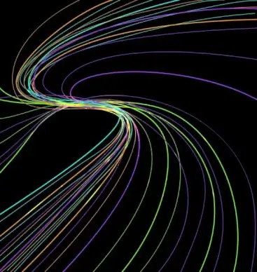 dark abstract background multicolored swirled lines decor