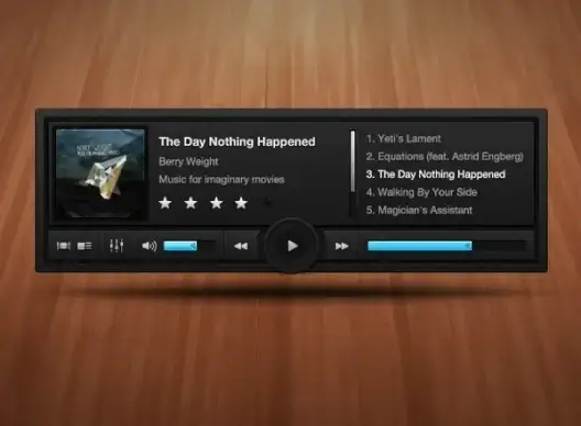 Dark, Complex Music Player