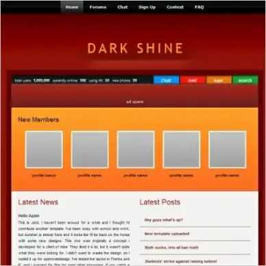 Dark Shine Template